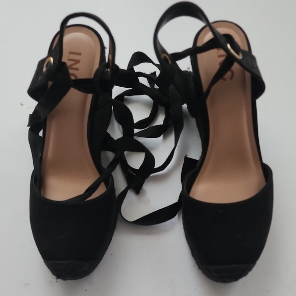 I.N.C Shoes - Elegant Black Espadrilles with Ankle Straps